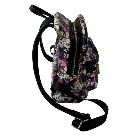 DISNEY LOUNGEFLY Villains Mini Backpack Ursula Cruella Maleficent Evil Queen Bag - Picture 9 of 13